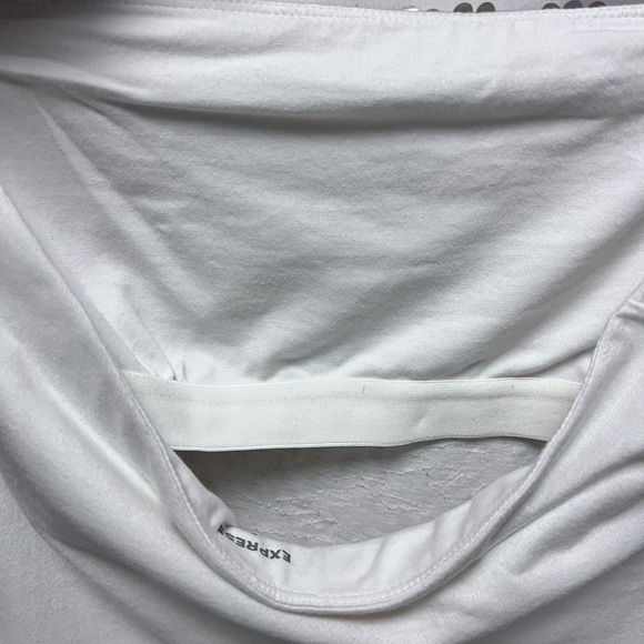 Express Sequin Ombré Strapless Tube Top SZ Medium Y2K Cream Cotton Modal Stretch - Picture 10 of 11